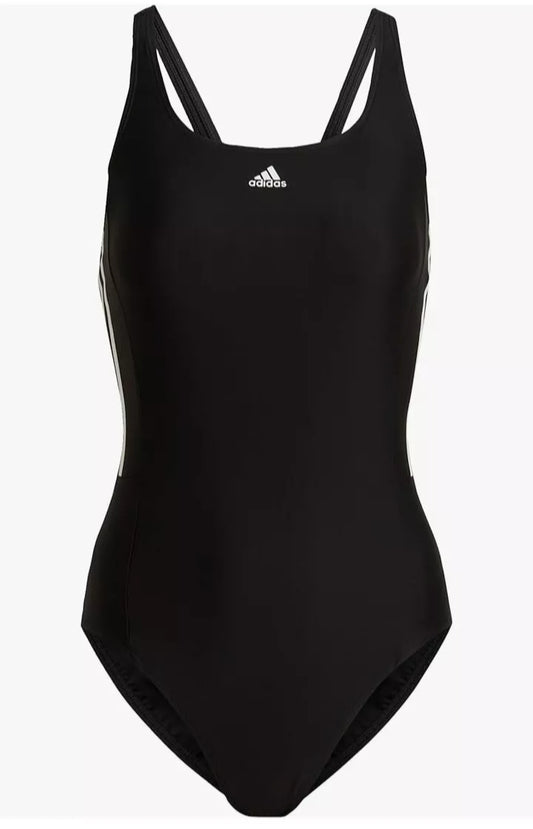 adidas Damen Mid 3 Stripes Swimsuit Badeanzug Wettkampf-Schwimmanzug