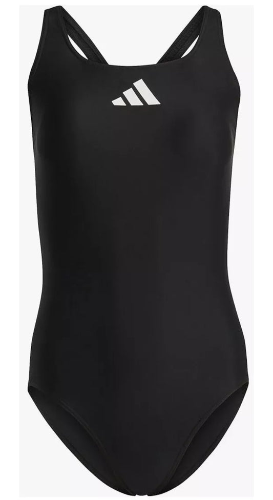 adidas Damen 3 Bars Suit Badeanzug mit schönem Rückenausschnitt Black